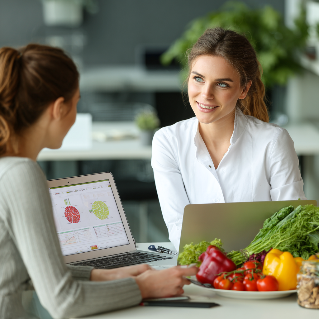 Táplálkozási tanácsadás során készült egészséges étel